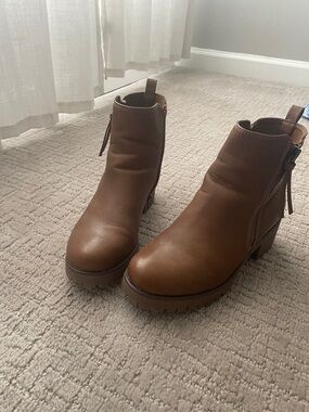 Bjorndal Chestnut Brown Platform Ankle Booties
